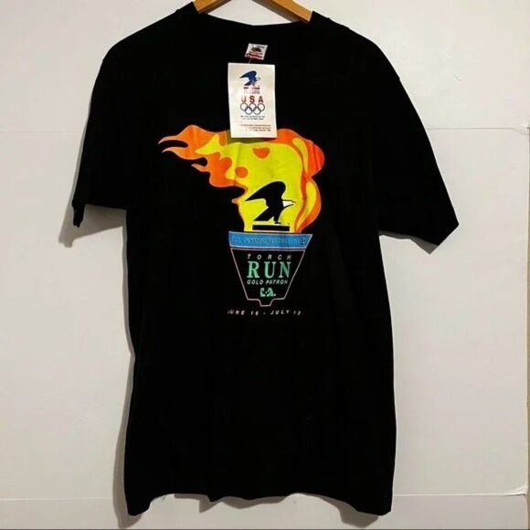 Vintage 90s US Olympic festival 91 torch run marathon T-shirt - Picture 2 of 8
